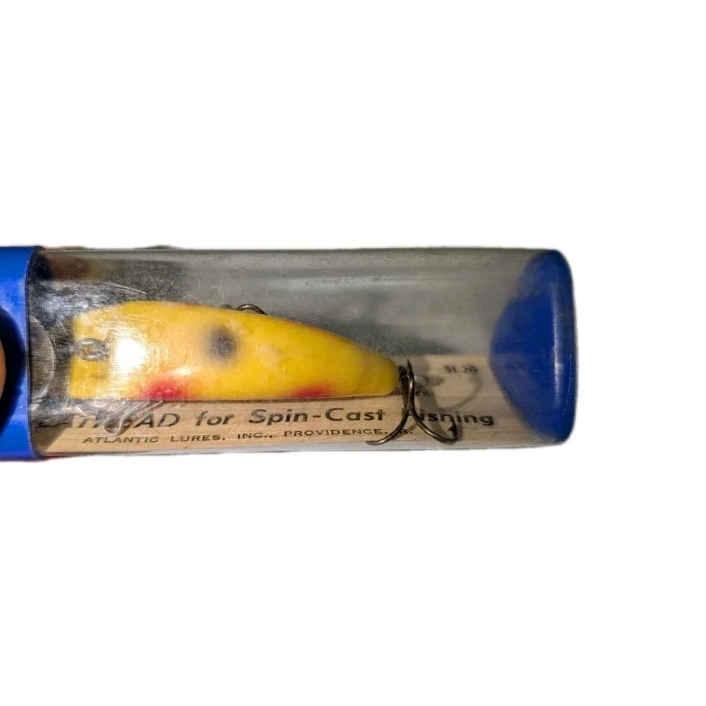 Vintage‎ Yellow Flatfish Lure S-3 New In Box Atlantic Lures